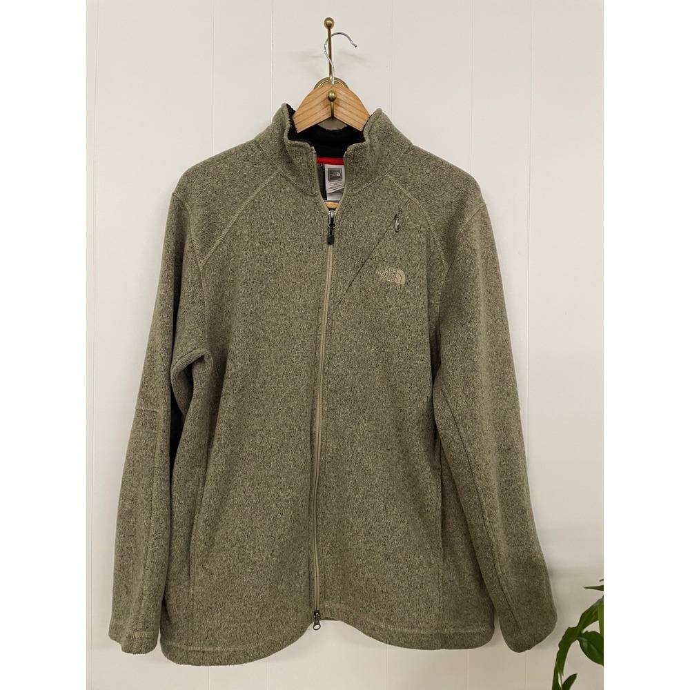 The North Face Gordon Lyons Full Zip Fleece Jacket Mens Large Olive Heather